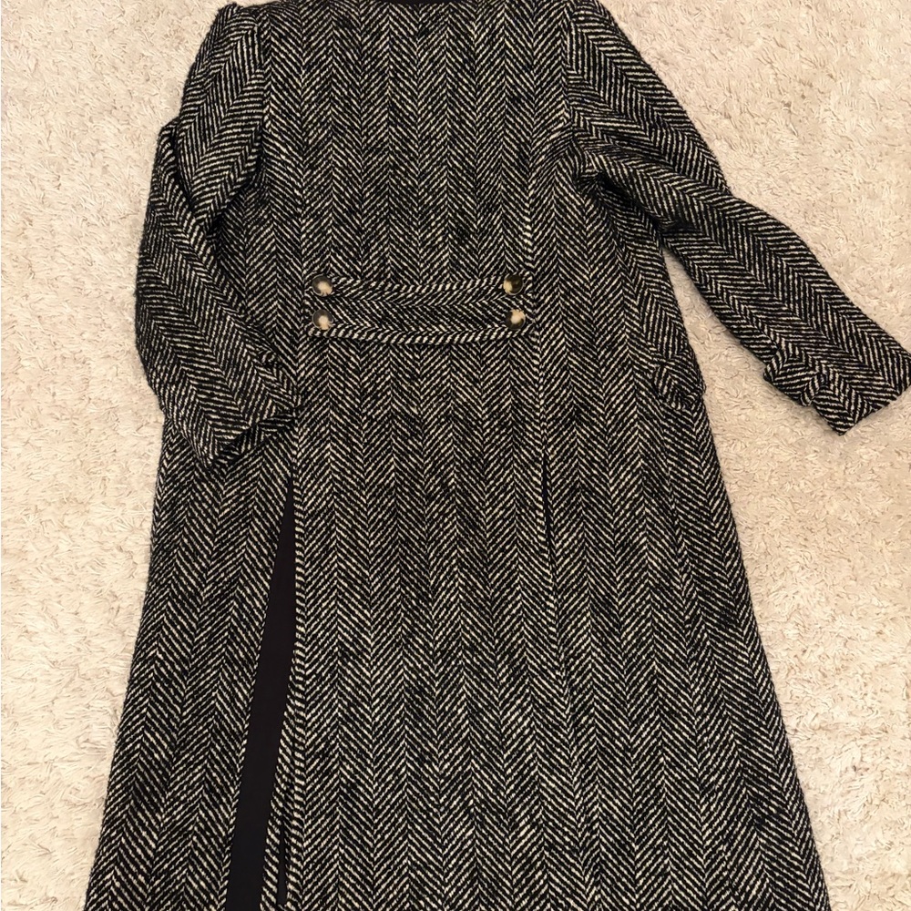 Veronica Beard Black and White Herringbone Dickey Compatible Coat, 6, EUC - Picture 3 of 9